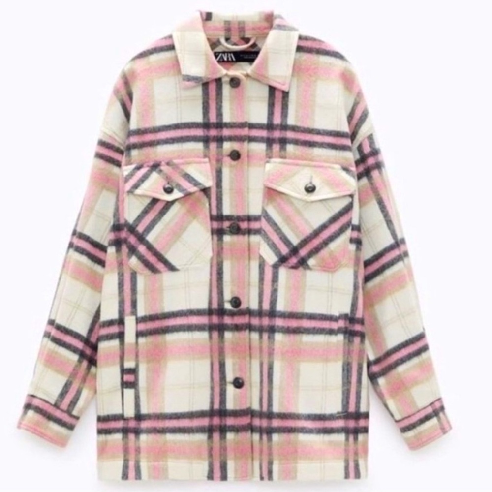 Brand New Zara Plaid Shacket - Picture 2 of 5